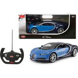 Rastar 1:14 Bugatti Chiron Uzaktan Kumandalı Işıklı Araba Mavi-Siyah - Siyah - Mavi