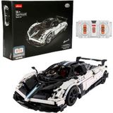 Rastar 1:18 Pagani Huayra Bc Beyaz USB Şarjlı Uzaktan Kumandalı Model Araba Yapım Seti 2902 Parça