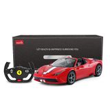 Rastar Ferrari uzaktan kumandalı araba, 1: 14 Ferrari 458, Special A, kırmızı oyuncak araba – Cabrio, otomatik açma / kapama