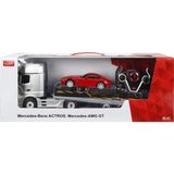 Rastar R/C Uzaktan Kumandalı Mercedes Actros Tır + AMG GT Araba - Gri