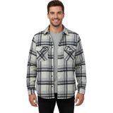 Rasttmen Erkek Kışlık Çift Cep Kapaklı Oduncu Gömlek BGL-ST04869 - Gri - XL