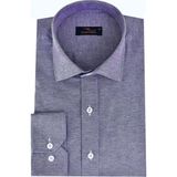 Rasttmen Erkek Uzun Kol Gömlek Slim Fit Düz Mor Kumaş Tipi Armürlü BGL-ST01912