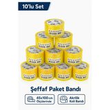Rasyonel Akrilik Koli Bandı 45X100 Mt 10 Adet