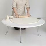 Ratemo Beyaz Renk 80 Cm Çap 22 Cm Yükseklik Katlanır Yer Sofrası