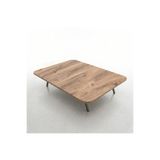 Ratemo Mobilya Ahşap Renk Oval Kenar Yer Sofrası, 6 Kişilik Ahşap R. Masa, Metal Ayaklı Yemek Masası 119x89 cm