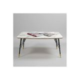 Ratemo Mobilya Mermer Desenli Mdf Orta Sehpa | 90X60 Cm | Metal Ayaklı Modern Salon Sehpası