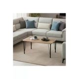 Ratemo Mobilya Modern Orta Sehpa 90X45x45 Cm Desenli Suntalam Metal Ayaklı Salon Sehpası
