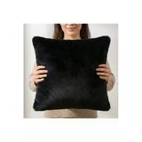 Ratemo Mobilya Premium Siyah Peluş Kırlent Kılıfı 45X45 Cm – Yumuşak Dokulu, Şık Ve Modern
