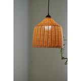 Rattam Doğal Rattan Avize: Graın 40 x 40 cm Bambu Aydınlatma - Hasır