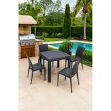 Rattan 80x80 4 Kişilik Bahçe&balkon Masa Takımı