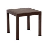 Rattan 80x80 Camsız Kahve Masa - Bahçe&balkon&teras Koyu kahverengi