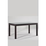 Rattan 90x150 Camlı Kahve Masa - Bahçe&balkon&teras