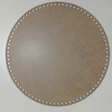 Rattan Ahşap Tabanlık Sunumluk ve Supla Örgü Taban Plakası Yuvarlak 42 cm Ölçü - Kahverengi
