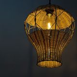 Rattan Avize Rattan Sarkıt Bambu Avize: Ballon - Ahşap - 1