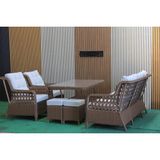 Rattan Bahçe Mobilyası Bahçe Takımı Oturma Grubu 3'lü - 7 Kişilik Bahçe Takımı K