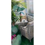 Rattan Bahçe Takım - Balkon Takımı 1+1 - Bej - Krem
