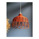 RATTAN BAMBU HASIR CEVİZ RENGİ AVİZE
