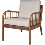 Rattan Berjer Koltuk, 60X60 Cm, Beyaz, Ergonomik Tasarım - Çok Renkli