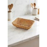 Rattan Dikdörtgen Ekmek Sepeti 24X17x8 Cm - El Örmesi Hasır Kahvaltı Ve Sunum Sepeti