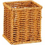 Rattan Dikdörtgen Kaşıklık 10 x 10 x 12 cm Hasır Çatal Kaşık Organizeri Mutfak Tezgah Üstü - Çok Renkli - Standart