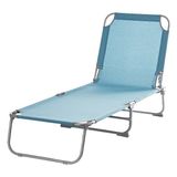 Rattan Goodhaustore Katlanabilir Havuz Şezlong Su Yeşili Sahil deniz Plaj Şezlong Dış Mekan Şezlong (1 Adet)
