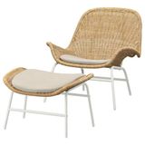 Rattan koltuk ve puf, rattan-risane natürel