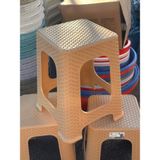 Rattan Krem Büyük Plastik Tabure 1 Adet
