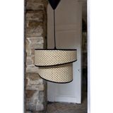 Rattan Model Eğik Ikili Avize Mutfak Hol Antre Balkon Kıs Bahçesi Oturma Odası - Ahşap - Bej - Seçenek 1