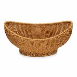 Rattan Oval Organizer Sepet | Dekoratif Hasır Saklama Sepeti | Çok Amaçlı Düzenleyici | Meyve, Ekmek ve Banyo Organizeri