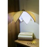 Rattan Papatya Model Sarı Renk Avize
