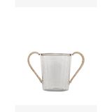Rattan Saplı Cam Silindir Buz Kovası(21x37x22 Cm)