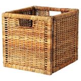 Rattan Sepet Kutu Düzenleyici Ikea 32x35x32 Cm 1 Adet Rattan Renk Çok Amaçlı Kullanım Kare