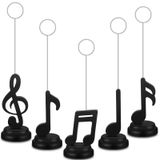 RattanView 5 Adet Müzik Notası Fotoğraf Balon Tutucu Not Tutucular Yer Kartı Tutucu Müzik Şekli Masa Numarası Fotoğraf Klipleri Tutucu Müzik Nota Dekorasyon Ev Partisi Doğum Günü Düğün Hediyeleri