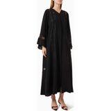 Rauaa Official Dantel Nakışlı Abaya Şıklığı ile Günlük Kullanım Için Uygun Rahat Tasarım - Siyah - 54