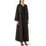 Rauaa Official Romantik Zarafet Sunan Dantel ve Boncuk Işlemeli Abaya ile Şık Görünüm Eğlenceleri Için - Siyah - 52