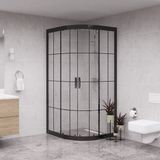 Raumark Black Luna 6mm Karolajlı Oval Duşakabin - 100X100