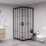 Raumark Black Quandrum 6mm Karolajlı Kare Duşakabin - 100X100