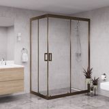 Raumark Bronze Diora 6mm Şeffaf Cam Dikdörgen Duşakabin. - 80X110