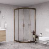 Raumark Bronze Luna 6mm Şeffaf Cam Oval Duşakabin - 100X100