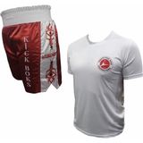 Raundhouse Kickboks Şortu + Kick Boks Tişörtü - Ikili Set - Beyaz - M