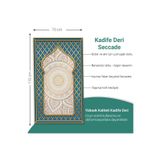 Ravabi Rug Deri Tabanlı Seccade Araç İçi İşyeri Çantalı Hediyelik Namazlık 70X110cm Turkuaz Kubbe