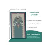 Ravabi Rug Deri Tabanlı Seccade Araç İçi İşyeri Çantalı Hediyelik Namazlık 70X110cm Zümrüt Şal