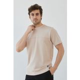 RAVANELLI Erkek Slim Fit Dar Kesim Yumuşak Dokulu Likralı Kumaş Düz Basic Bisiklet Yaka Tişört