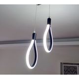 Ravello Modern Sarkıt Siyah 2'li Damla Beyaz LED Avize