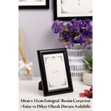 Raven 10cm X 15cm Resim, Fotoğraf, Belge, Poster, Evrak Çerçevesi Ayarlanabilir Ayaklı SİYAH