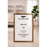 Raven A3, 30x42cm Aynalı Bronz Çerçeve,Bronz Poster Tablo Resim Çerçevesi, Duvar Salon & Ofis Çerçevesi