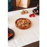 Raven Home Studio Masif Ahşap Çerezlik - Kahvaltı - Kahve - Meyve Sunum Tabağı Tabak Naturel