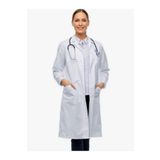 Raven İş Tekstil Uzun Kol Beyaz Alpaka Kumaş Doktor Hemşire Öğretmen Önlüğü
