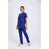Raven Uniform Doktor Hemşire Forması Medikal Forma Cerrahi Alt Üst Takım Unisex Ince Kumaş - Saks