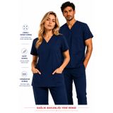 Raven Uniform Scrubs Takım Likralı Medikal Forma, Hemşire, Doktor, Eczacı, Hastane Üniforması Sağlık Çalışanı Kadın Erkek Unisex, Sağlık Bakanlığı Yeni Renkleri, Lacivert, Bej, Gri, Kahve, Bordo, Mavi, Mor, Yeşil